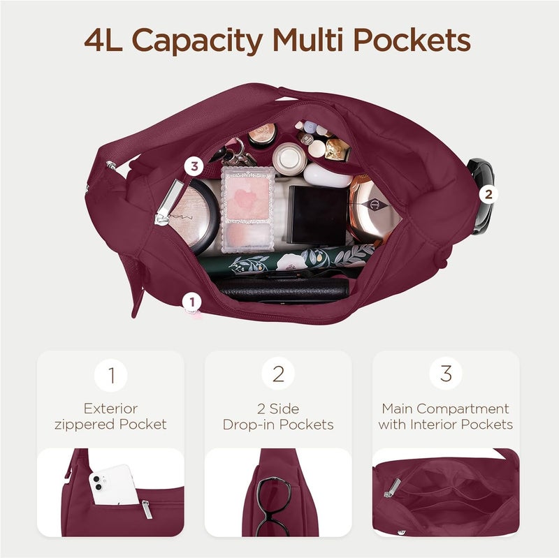 Babysun Mini Shoulder Bag Women Nylon Crescent Bag Underarm Shoulder Purse Women's Shoulder Handbags Small Tote Bag - Image 3